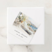 Curfu Griechenland Wasserfarbenlandschaft Hochzeit Geschenkanhänger (Beispiel)