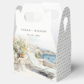 Curfu Griechenland Wasserfarbenlandschaft Hochzeit Geschenkschachtel (Geöffnet)