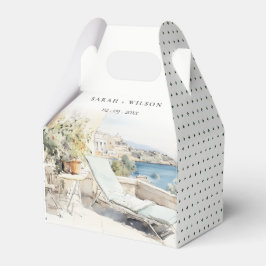 Curfu Griechenland Wasserfarbenlandschaft Hochzeit Geschenkschachtel