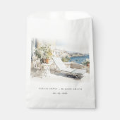 Curfu Griechenland Wasserfarbenlandschaft Hochzeit Geschenktütchen (Vorderseite)