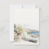 Curfu Griechenland Wasserfarbenlandschaft Hochzeit RSVP Karte (Rückseite)