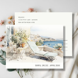 Curfu Griechenland Wasserfarbenwelt Landschaftsrei Postkarte