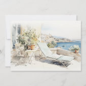 Curfu Griechenland Wasserfarbenwelt Probe Abendess Einladung (Rückseite)