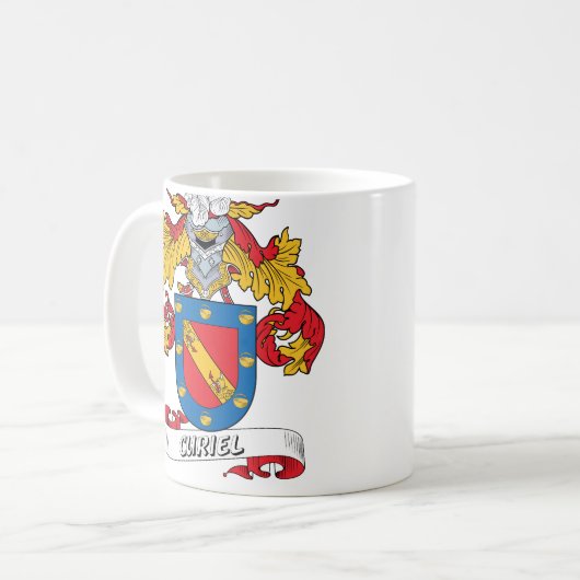 Curiel Familienwappen Kaffeetasse (Vorderseite Links)