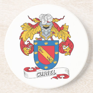 Curiel Familienwappen Sandstein Untersetzer