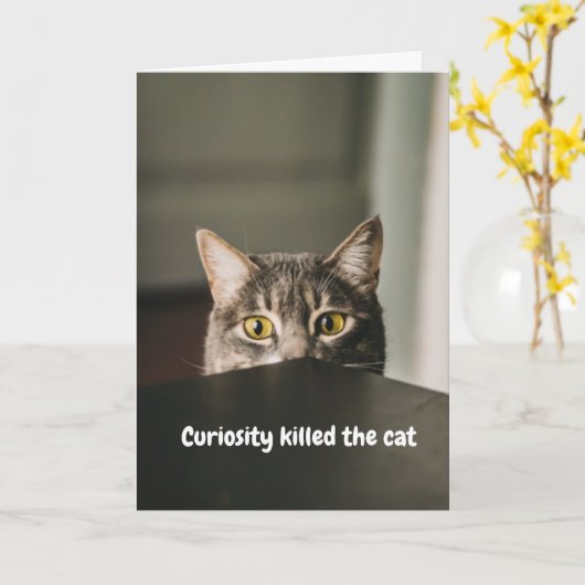 Curiosity Killed Karte (Gelbe Blume)