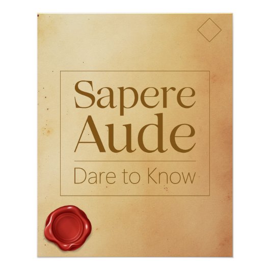 Curiosity Motivational Quote - Latin Poster Art (Vorderseite)