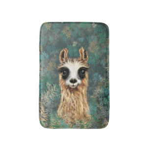 Curious Alpaca Funny Bath Badematte
