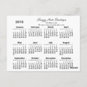 Curious Alpaca Kalender ~ Postcard Postkarte (Rückseite)