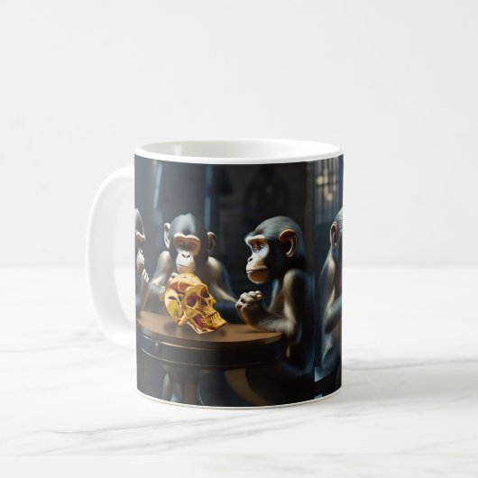 Curious Apes Coffee Tasse (Vorderseite Links)