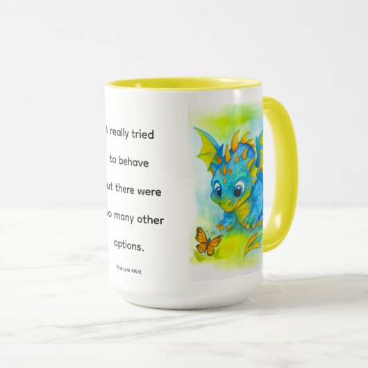 Curious Baby Dragon Tasse (VorderseiteRechts)