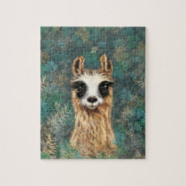 Curious Baby Llama Puzzle - Painting