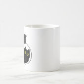 Curious Black Cat in Coffee Pot Mug Kaffeetasse (Mittel)