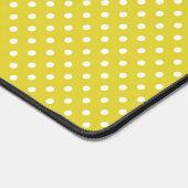 Curious Black Cat Yellow Polka Dot Personalised Schreibtischunterlage (Ecke)
