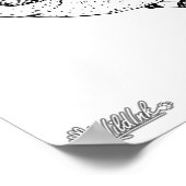 Curious Bushtit Bird Sketch Poster (Ecke)