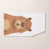 Curious Capybara Portrait Badhandtuch Set (Handtuch)
