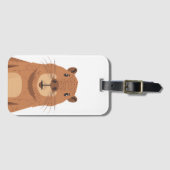 Curious Capybara Portrait Gepäckanhänger (Vorderseite (Horizontal))