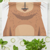 Curious Capybara Portrait Geschirrtuch (Gefaltet)