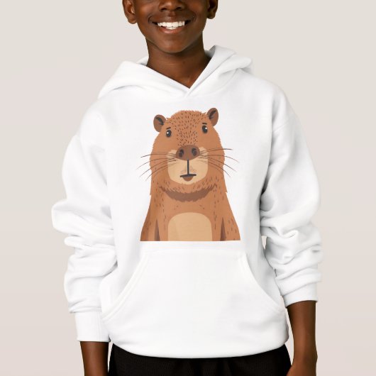 Curious Capybara Portrait Hoodie (Vorderseite)