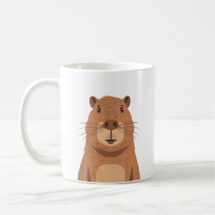Curious Capybara Portrait Kaffeetasse