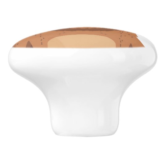 Curious Capybara Portrait Keramikknauf (Seitenansicht)