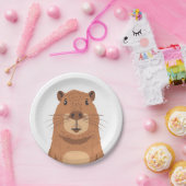 Curious Capybara Portrait Pappteller (Party)