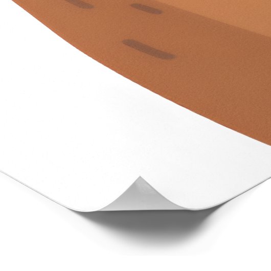 Curious Capybara Portrait Poster (Ecke)