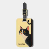 Curious Cat and Sneaky Worm Gepäckanhänger (Vorderseite vertikal)