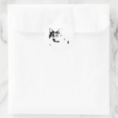 Curious Cat Vinyl Sticker (Tasche)