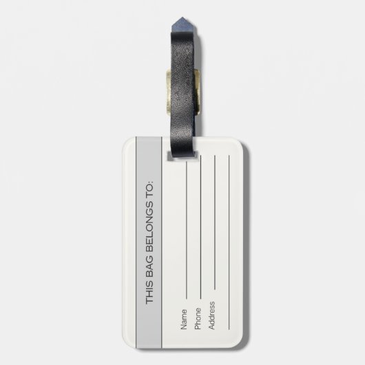 Curious Cats Gepäckanhänger (Rückseite vertikal)