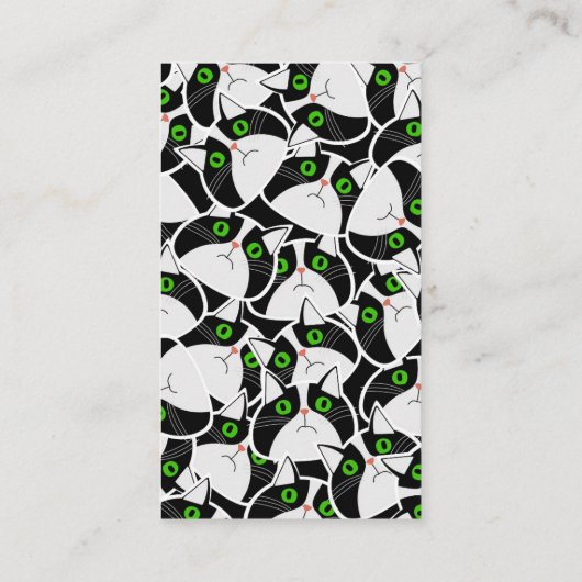 Curious Cats on a Garden Wall Visitenkarte (Rückseite)