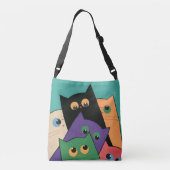 Curious Cats Tragetaschen Mit Langen Trägern (Rückseite)