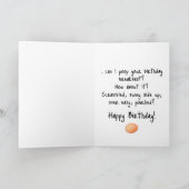 Curious Chicken Head Close-Up Photograph Karte (Innenseite)