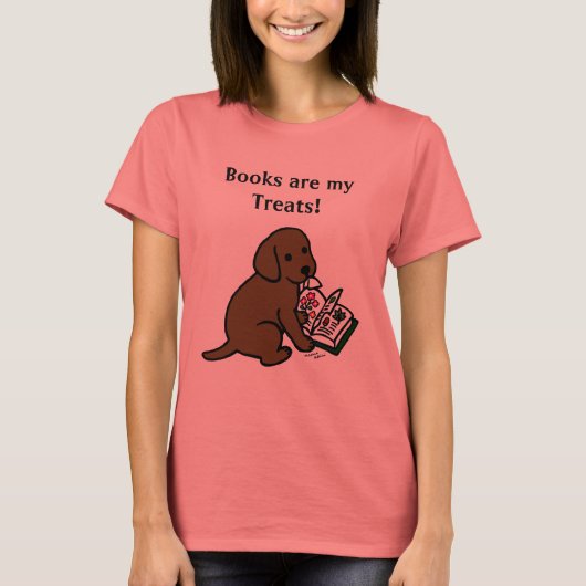 Curious Chocolate Labrador Puppy T-Shirt (Vorderseite)