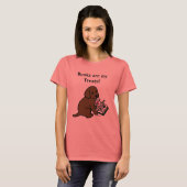 Curious Chocolate Labrador Puppy T-Shirt (Vorne ganz)