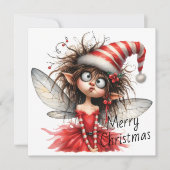 Curious Christmas Fairy – Holiday Card (Vorderseite)