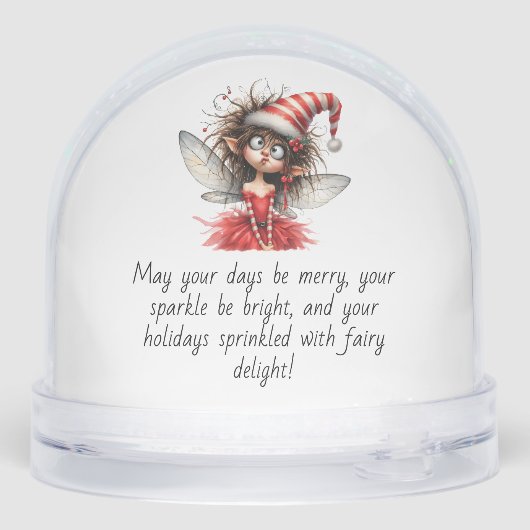 Curious Christmas Fairy  Schneekugeln (Rückseite)