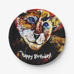 Curious Cub Tiger Birthday Pappteller