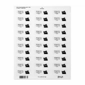 Curious Cute Cat Black Cat Return Address Labels (Vorne)