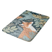 Curious Fox Fern Blätter William Morris Inspiriert Badematte (Schrägansicht)