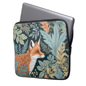 Curious Fox Fern Blätter William Morris Inspiriert Laptopschutzhülle (Vorderseite Links)