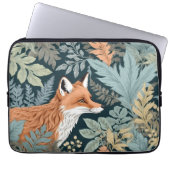 Curious Fox Fern Blätter William Morris Inspiriert Laptopschutzhülle (Vorderseite)