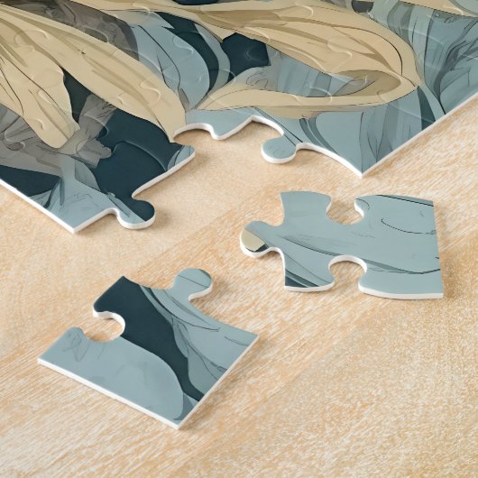 Curious Fox Fern Blätter William Morris Inspiriert Puzzle (Seite)