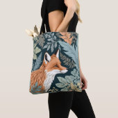 Curious Fox Fern Blätter William Morris Inspiriert Tasche (Von Nahem)