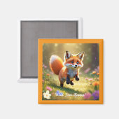 "Curious Fox Kit" Magnet (Vorderseite/Rückseite)