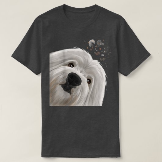 Curious Funny Dog Coton de Tulear T-Shirt (Design vorne)