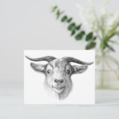 Curious goat G124 Postkarte (Stehend Vorderseite)