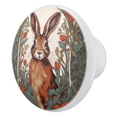 Curious Hare William Morris Inspired Floral Keramikknauf (Rechts)