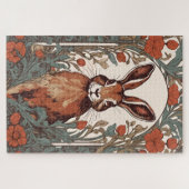 Curious Hare William Morris Inspirierte floral Puzzle (Horizontal)