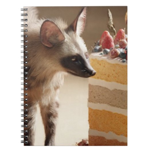 Curious Hyena Notebook Notizblock (Vorderseite)